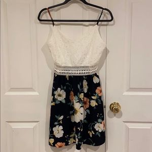 NWT navy & floral dress